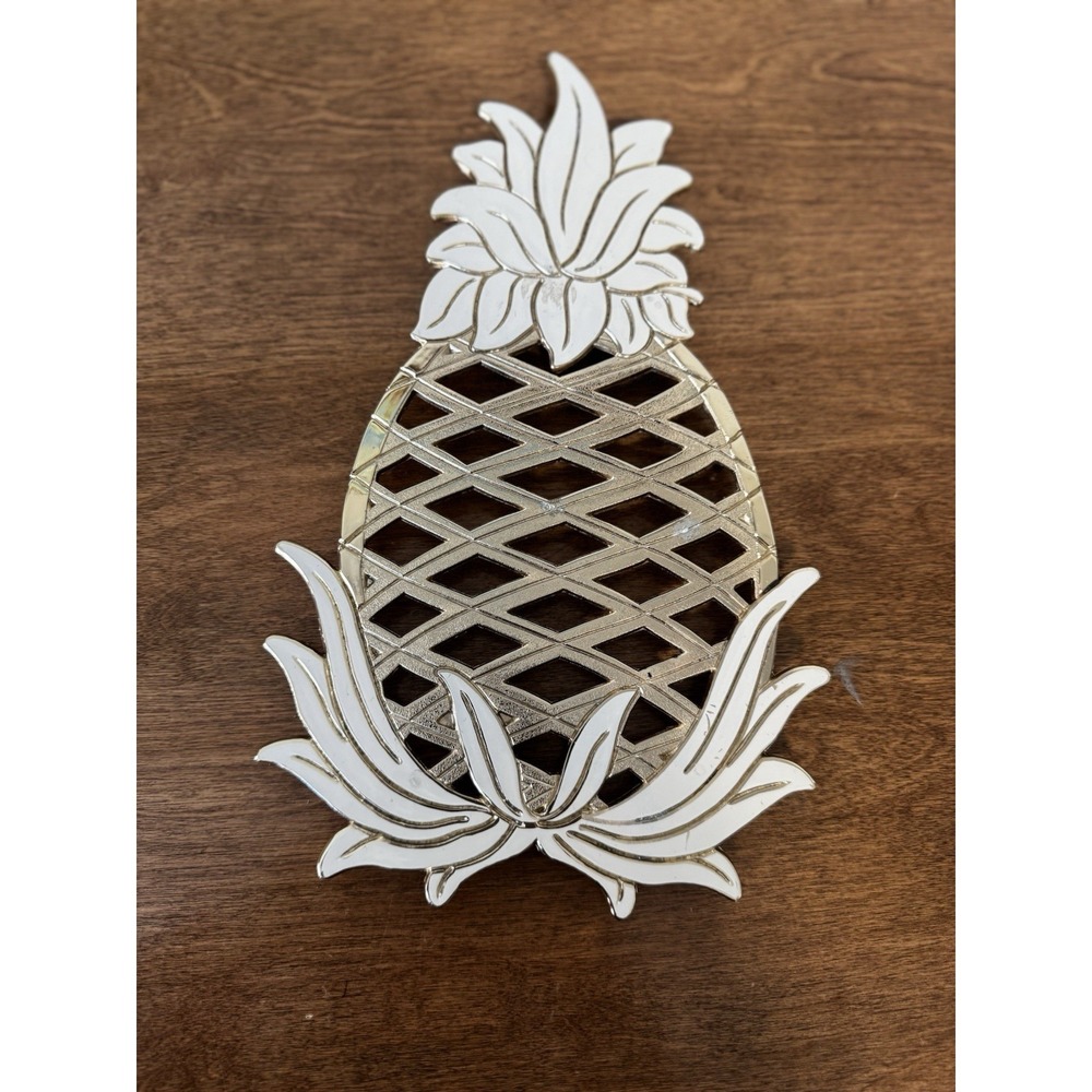 Vintage WM A Rogers Pineapple Trivet Hot Plate Cold Plate Beverage Holder